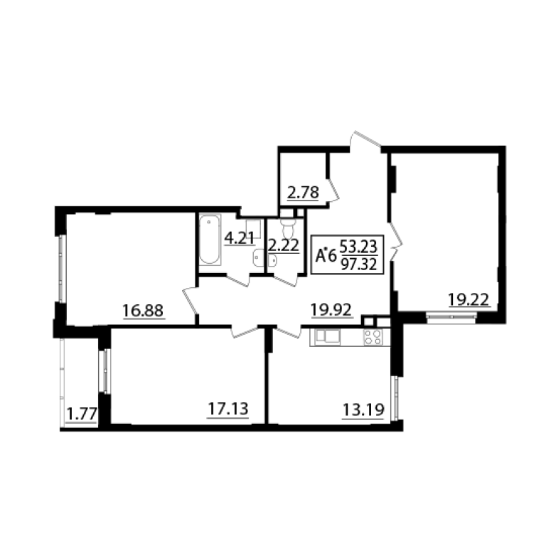 Трехкомнатная квартира
Площадь: 97,32 кв.м.

Запросить цену
