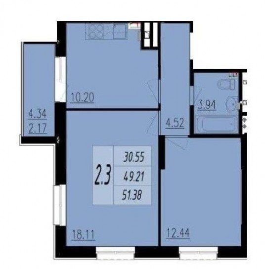 Двухкомнатная квартира
Площадь: 51,38 кв.м.

Узнать цены
